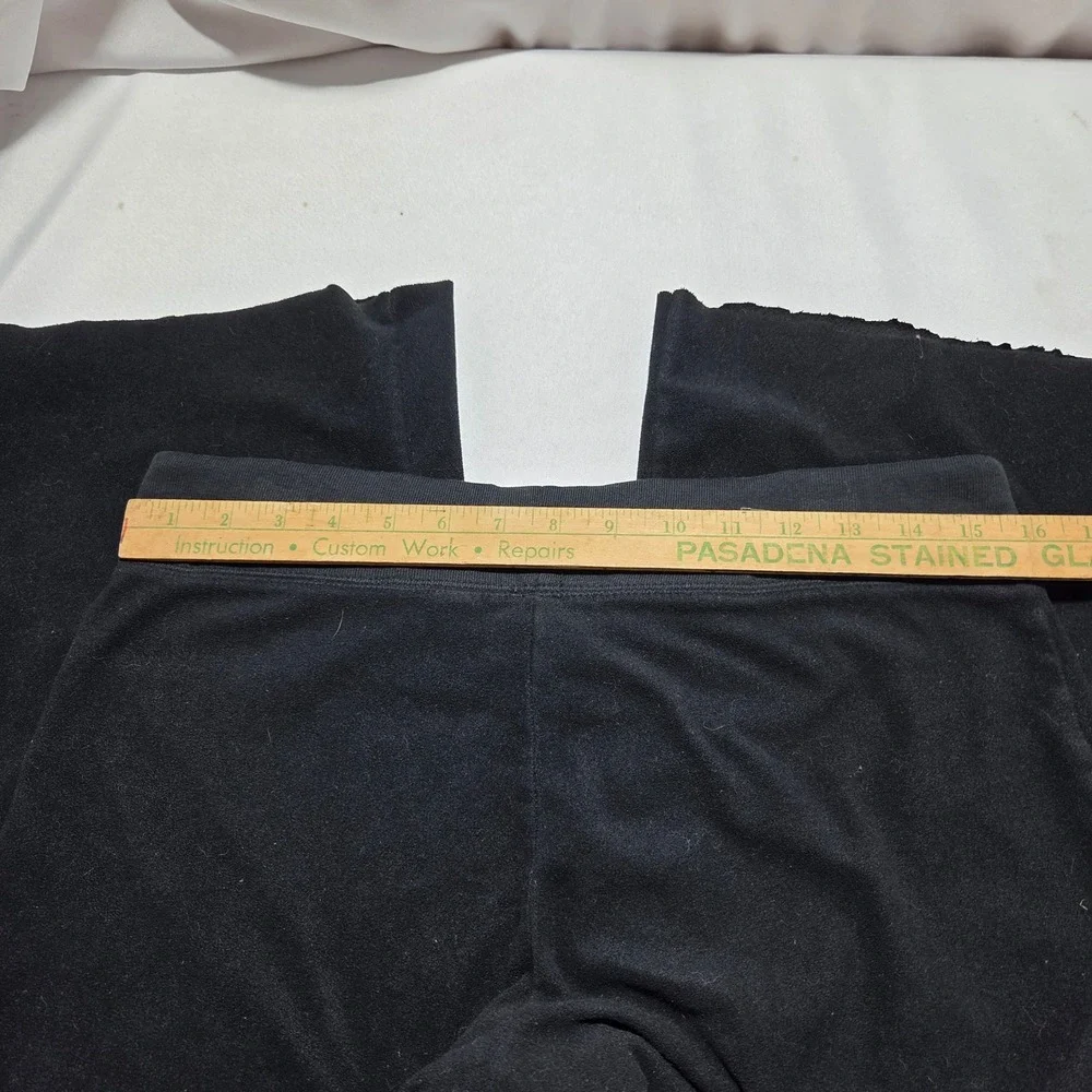 Aeropostale Black Fleece Lounge Pants‎ Butterfly Embroidery Wide Leg Small